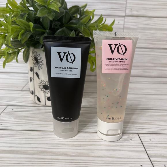 NEW Vitamasques Charcoal Gommage Peeling Gel + Multivitamin Sleeping Mask Set - Picture 8 of 8